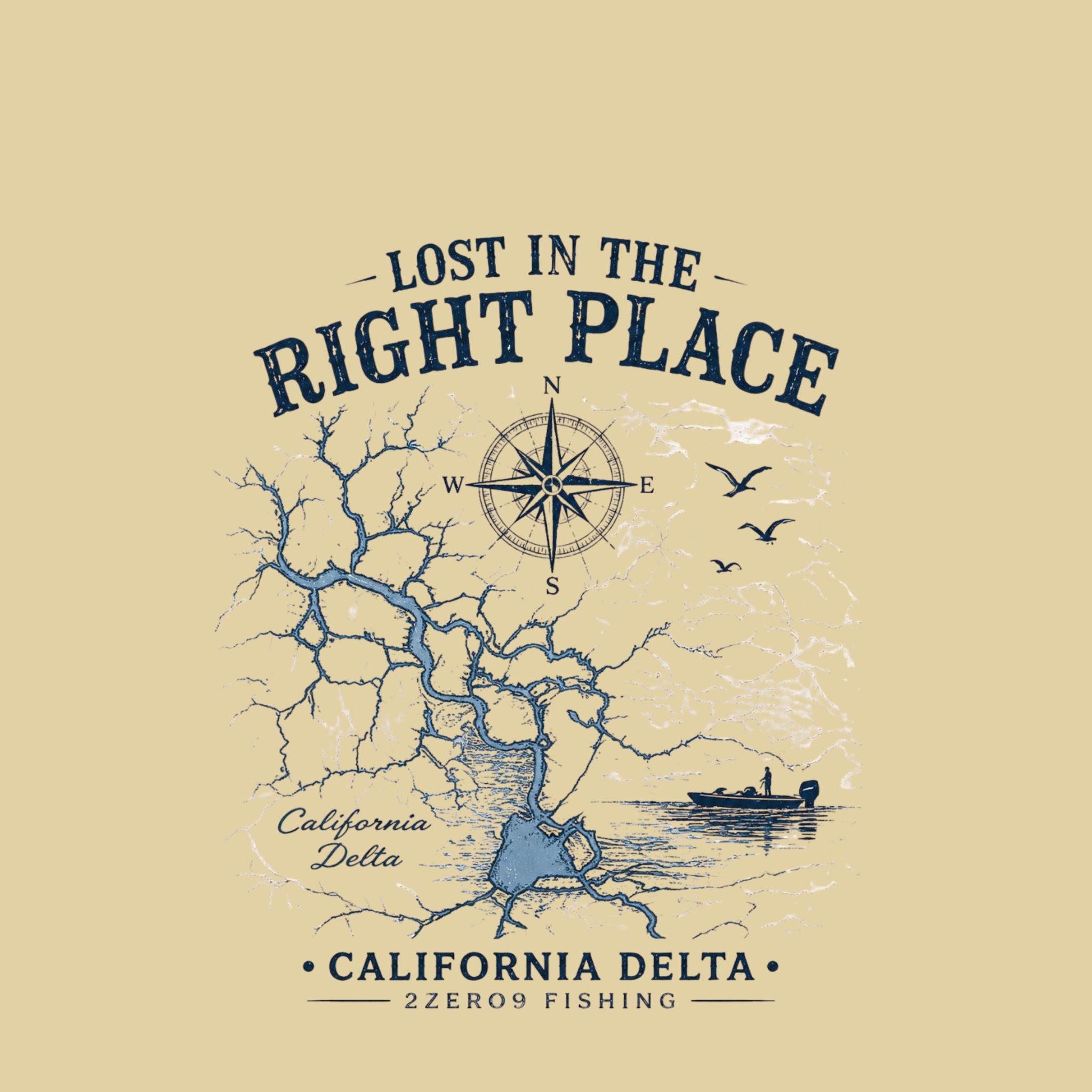 Lost in the Right Place Fishing Sun Shirt | 2zero9 Fishing