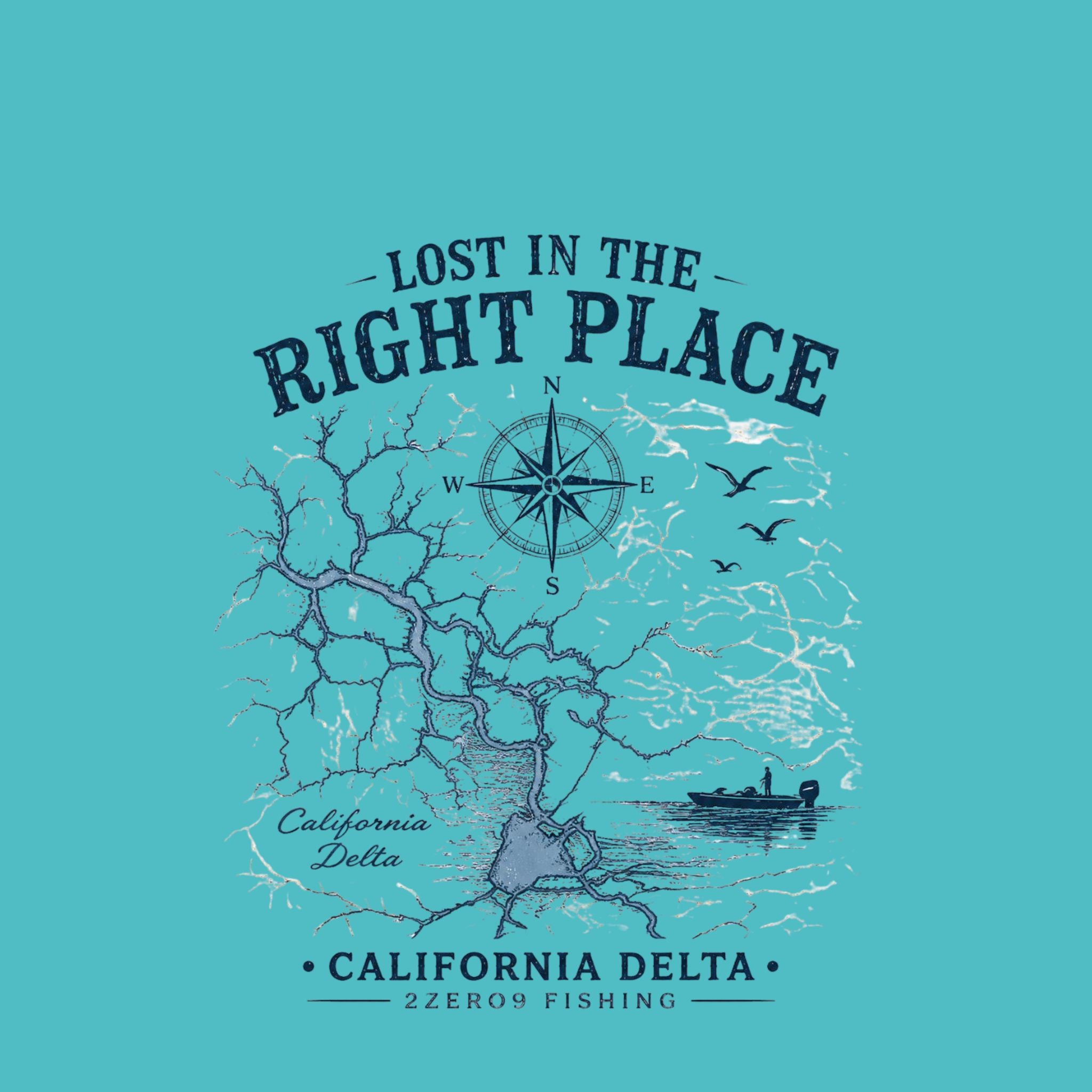 Lost in the Right Place Fishing Sun Shirt | 2zero9 Fishing